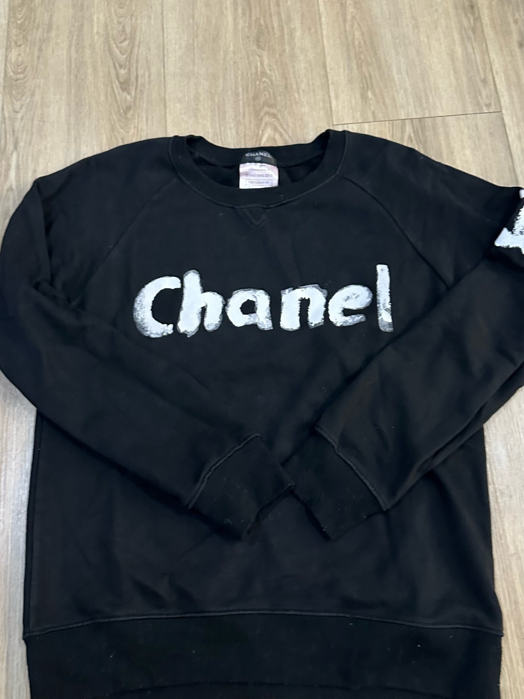 Chanel Holiday Vip Gift Black Logo Crewneck Sweater